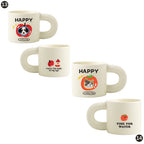 Custom pet mug designs 13 and 14 with creative fruit themes and personalized dog and cat photo styles.