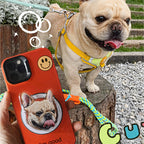 Custom dog phone grip with pet face, perfect gift for dog lovers