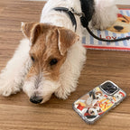 personalized dog iphone case magsafe shown with real pet lifestyle scene
