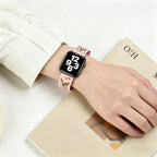 custom pet apple watch band on wrist with dog photo printed design