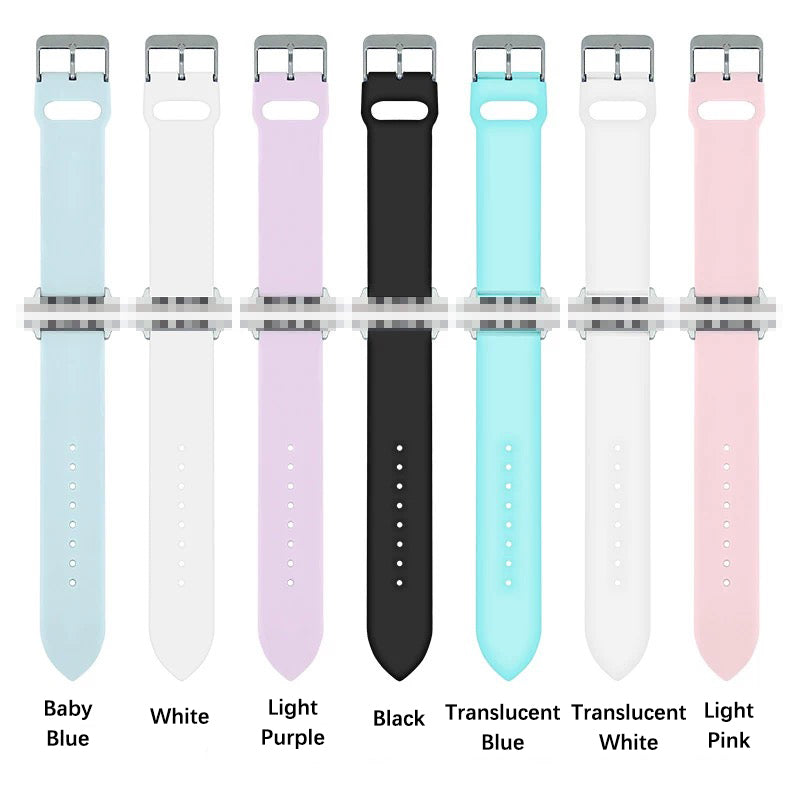 adjustable silicone apple watch band in different colors